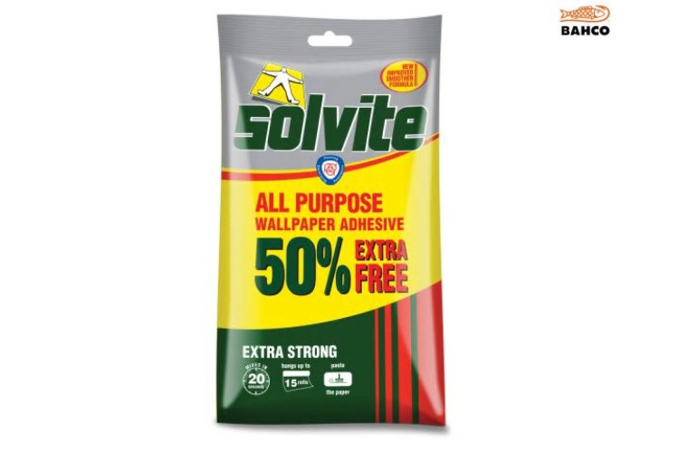 Solvite All Purpose Wallpaper Paste Sachet 10 Roll + 50% Free