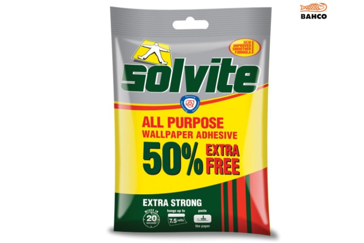 Solvite All Purpose Wallpaper Paste Sachet 5 Roll + 50% Free