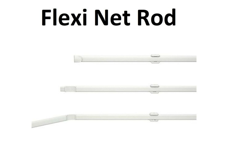 Speedy  Flexi Net Curtain Rod Flexible For All Shapes Of Bay And Straight Windows 475Cm