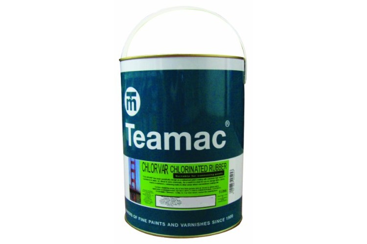 Teamac  Chlorinated Rubber Paint - White - 5 Litre