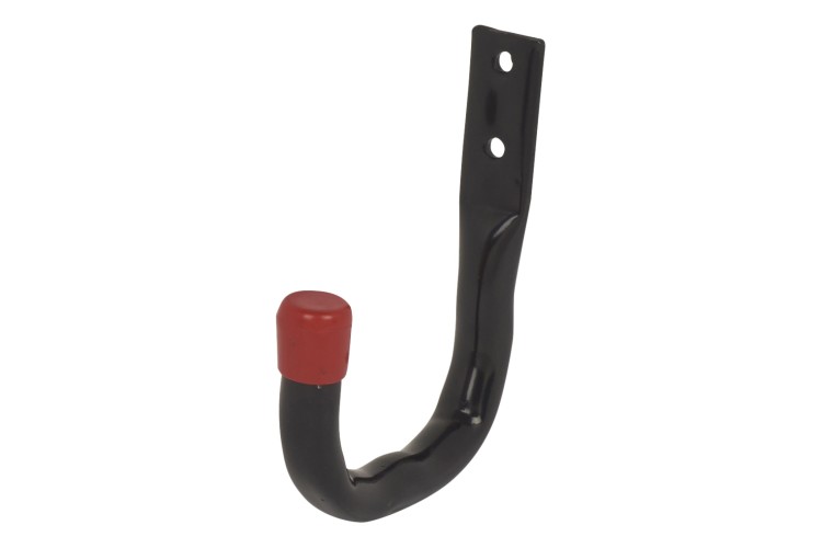 Tubular Hook 70Mm Projection Black With Red End Cap
