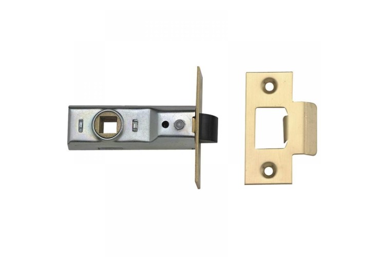 Union Tubular Mortice Latch 2648 Polished Brass 76Mm 3In Visi