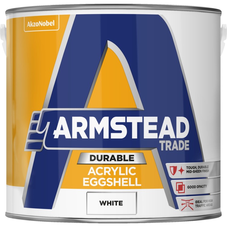 Armstead Trade Durable Acrylic Eggshell White 2.5L
