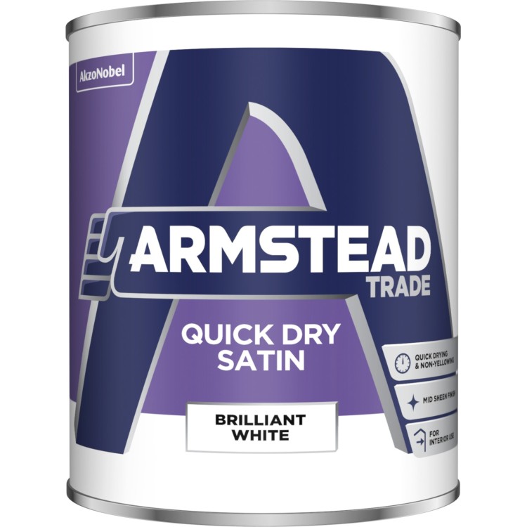 Armstead Trade Quick Dry Satin  Brilliant White 1L