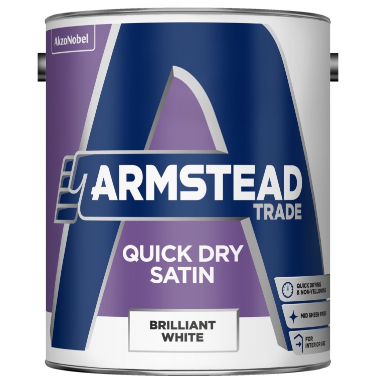 Armstead Trade Quick Dry Satin  Brilliant White 5L