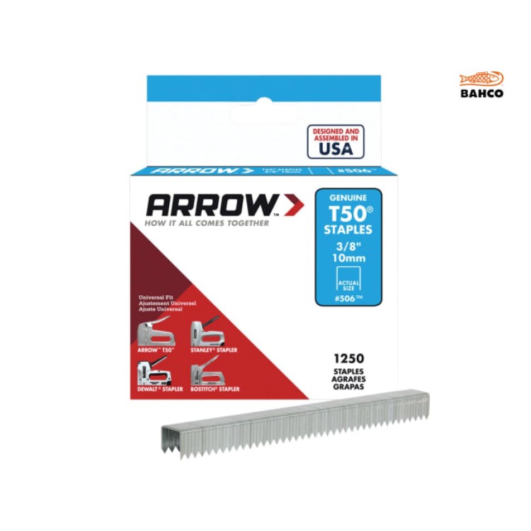 Arrow T50 Staples 10Mm (38In) Box 1250